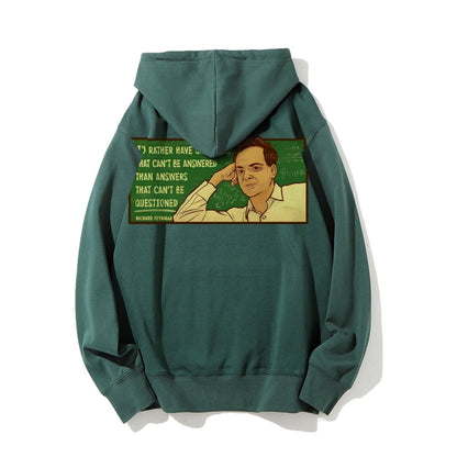 Feynman Science Printed Back Cotton Hoodie