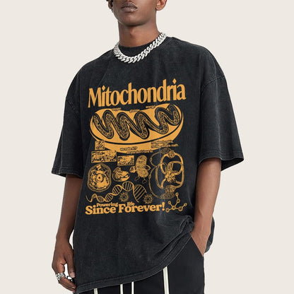 Mitochondria Vintage Science Vintage Distressed T-shirt
