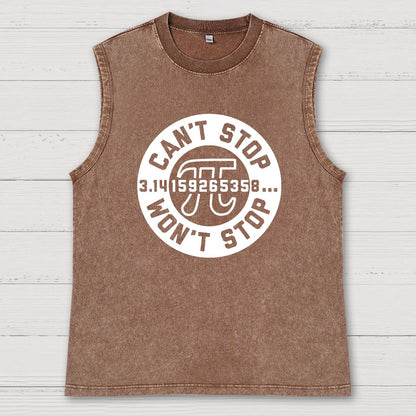 Can't Stop Won't Stop Vintage Distressed Washed Tank