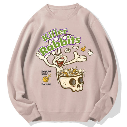 Killer Rabbit Cereal Geek Cotton Sweatshirt