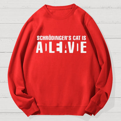 Schrödinger's Cat Adleiavde Geek Cotton Sweatshirt