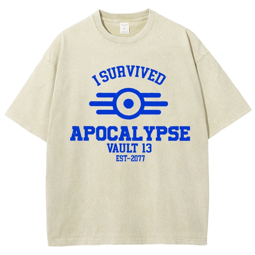 I Survived Apocalypse Vintage Distressed T-shirt