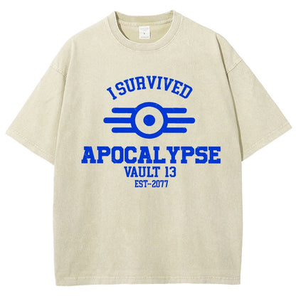 I Survived Apocalypse Vintage Distressed T-shirt
