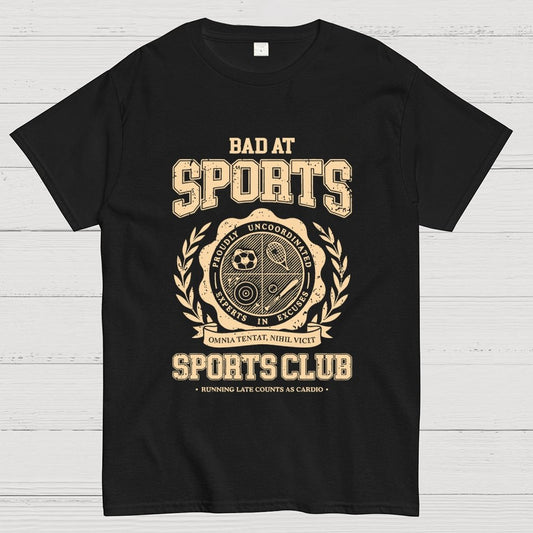 Bad at Sports Sports Club Unisex Geek T-Shirt