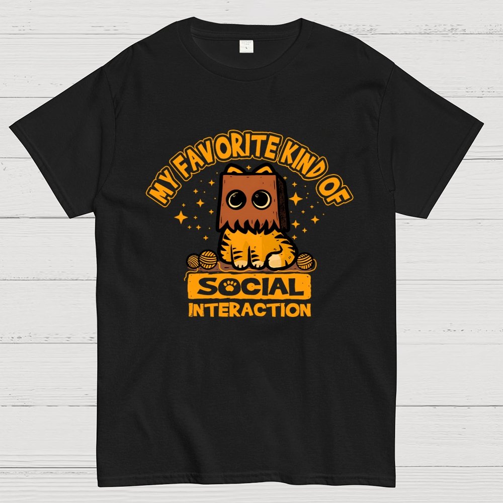 Cat Social Interaction Geek T-Shirt