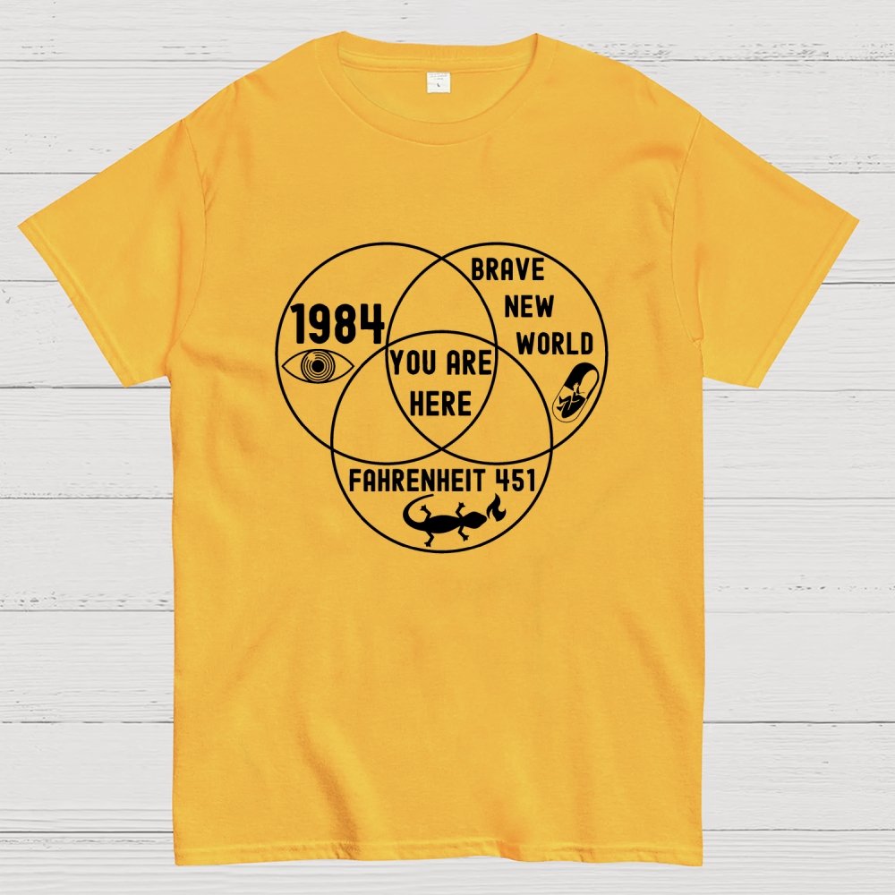 Funny Dystopian Venn Diagram Geek T-Shirt