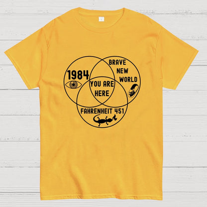 Funny Dystopian Venn Diagram Geek T-Shirt