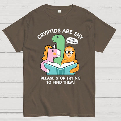 Cryptids are Shy Geek T-Shirt