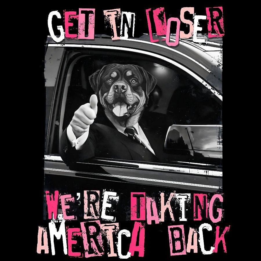 Get In Loser We're Taking America Back Vintage Distressed Washed Tank