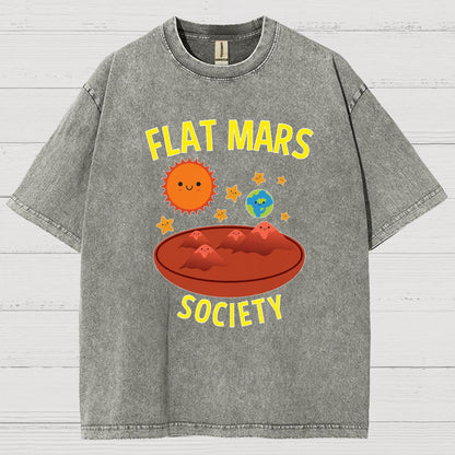 Flat Mars Society Nerdy Vintage Distressed T-shirt