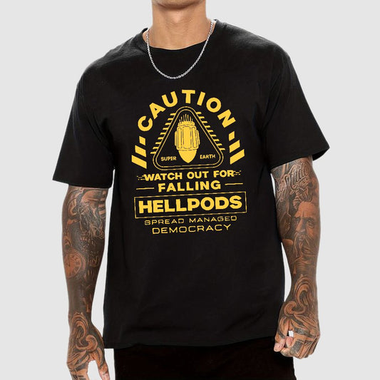 Hellpods Caution Geek T-Shirt