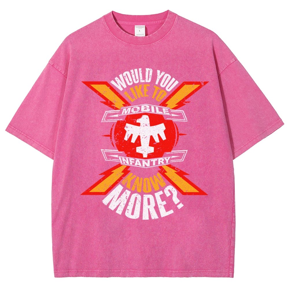 Would You Like to know more? Vintage Distressed T-shirt
