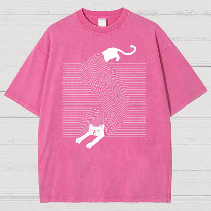 Cute Cat Vintage Distressed T-shirt