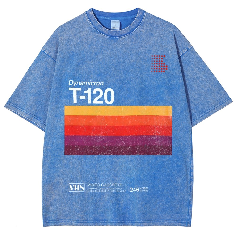 VHS T-120 Vintage Video Tape Retro Graphic Vintage Distressed T-shirt