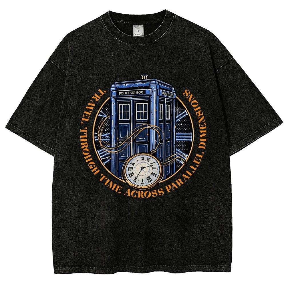 Across Parallel Dimensions Vintage Distressed T-shirt