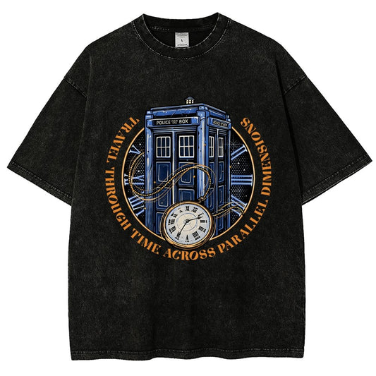 Across Parallel Dimensions Vintage Distressed T-shirt