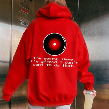 An Introvert's Odyssey I‘m sorry dave Printed Back Unisex Cotton Hoodie