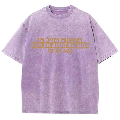 Because Of My Age Vintage Distressed T-shirt