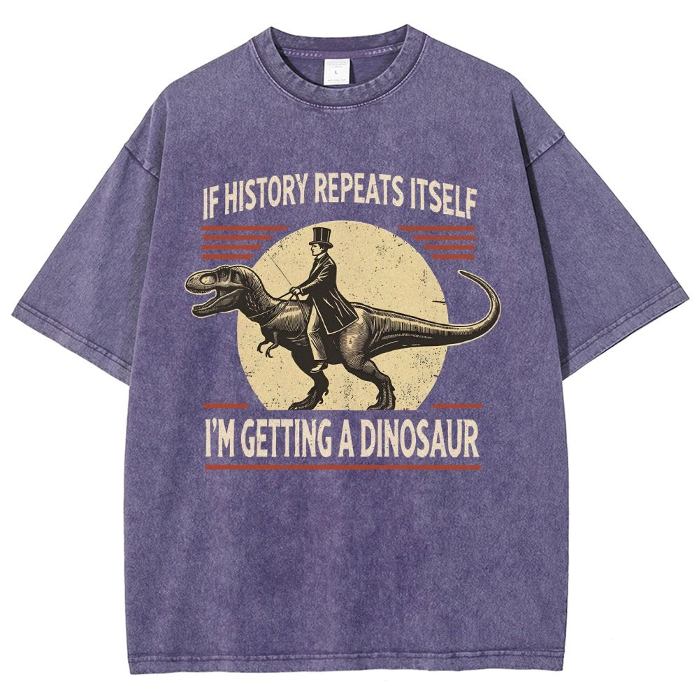 I'm Getting a Dinosaur Vintage Distressed T-shirt