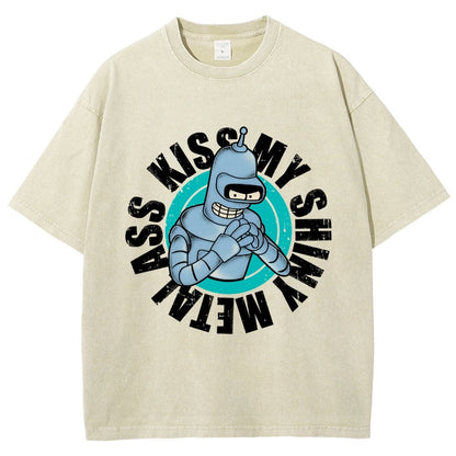 Kiss My Shiny Vintage Distressed T-shirt