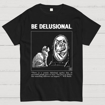 Tiger in the Mirror - Believe First, Then Become Geek T-Shirt