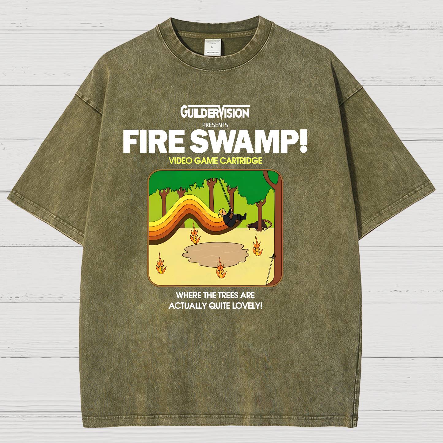 Retro Blazing Marsh Vintage Distressed T-shirt