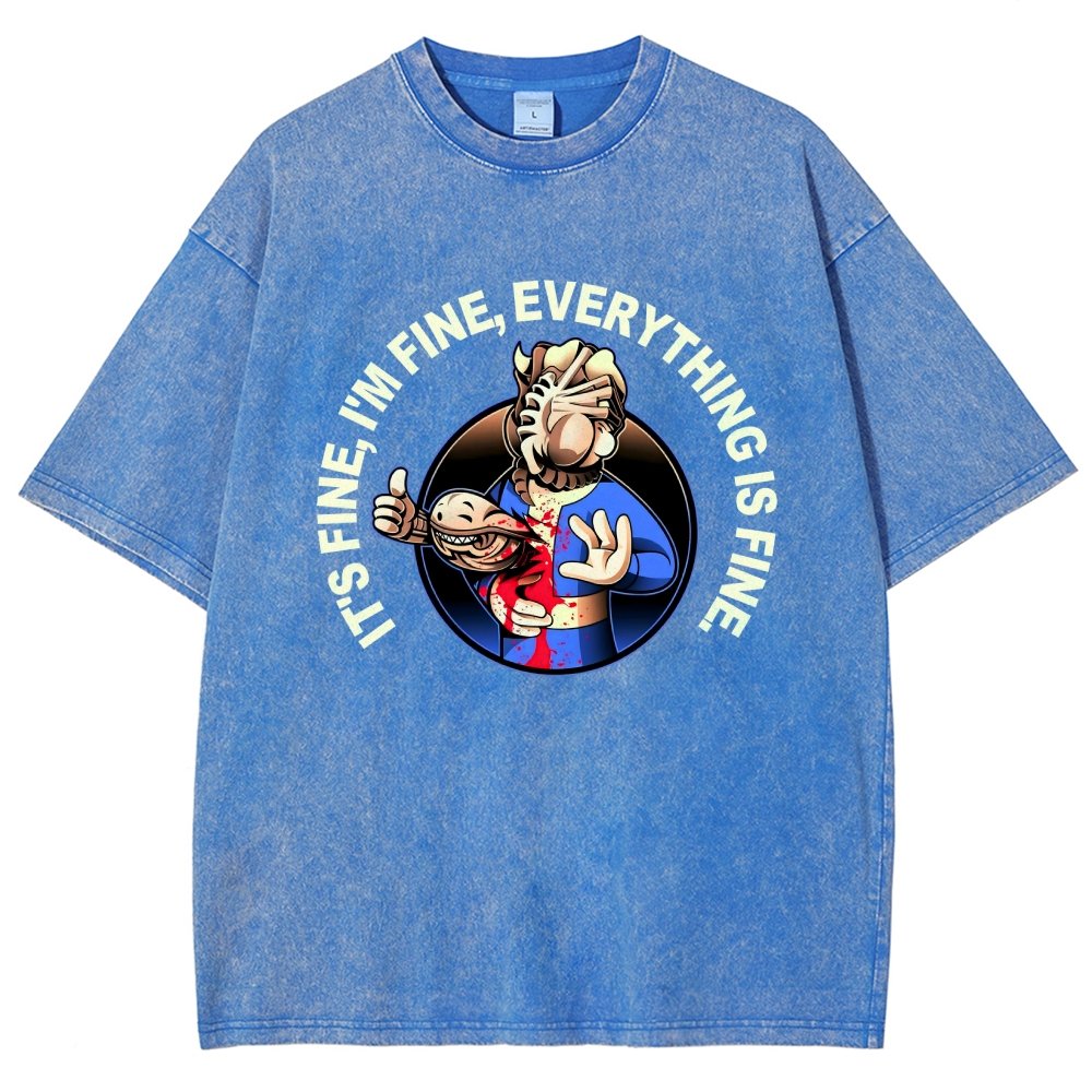 I'M Fine Everything Is Fine Vintage Distressed T-shirt