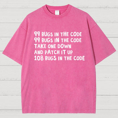 99 Bugs In The Code Vintage Distressed T-shirt