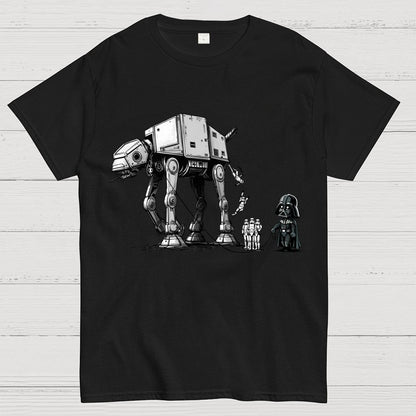 Galactic Robot Dog Walks And Poops Geek T-Shirt