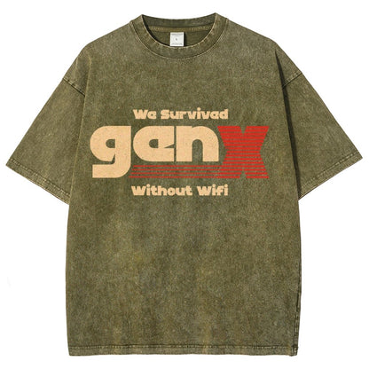 We Survived Without Wifi Vintage Distressed T-shirt