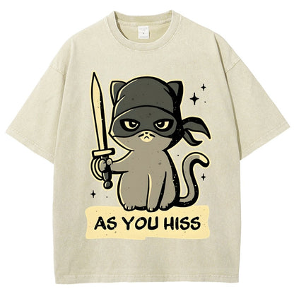 As You Hiss Vintage Distressed T-shirt