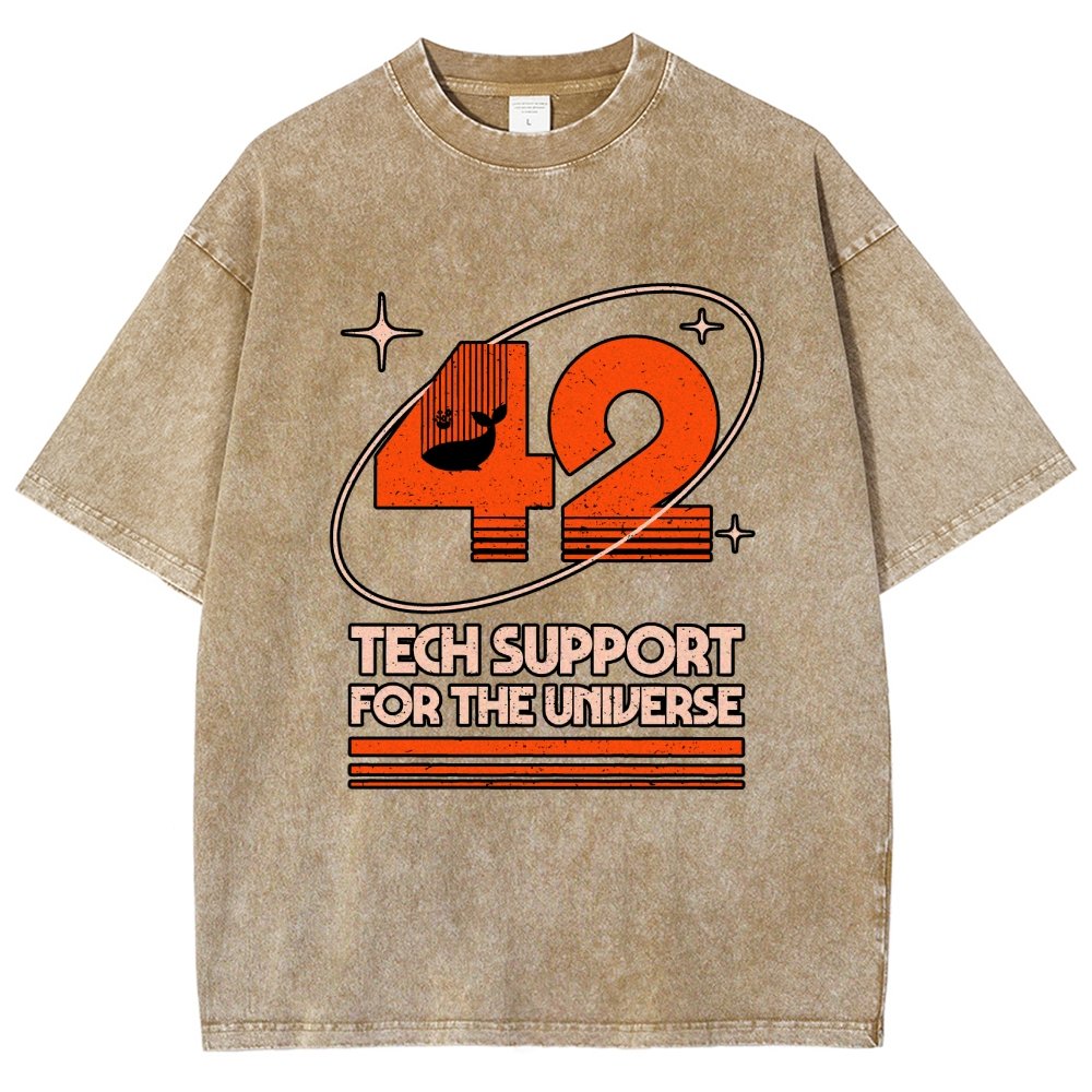 42 - Tech Support For The Universe Vintage Distressed T-shirt