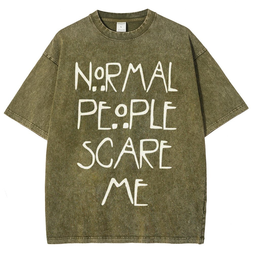 Normal People Scare Me Vintage Distressed T-shirt