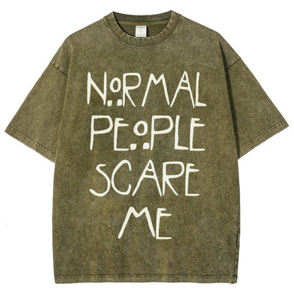 Normal People Scare Me Vintage Distressed T-shirt