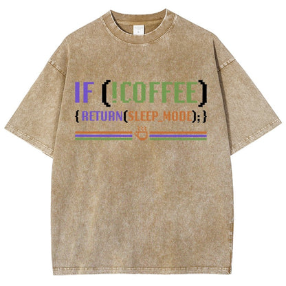 Coder Without Coffee Vintage Distressed T-shirt