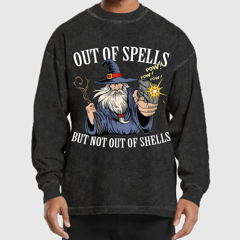 Out of Spells but Not Out of Shells Washed Long Sleeve Tee