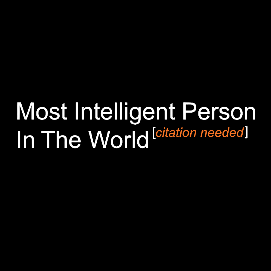 Most Intelligent Person In The World Geek T-Shirt