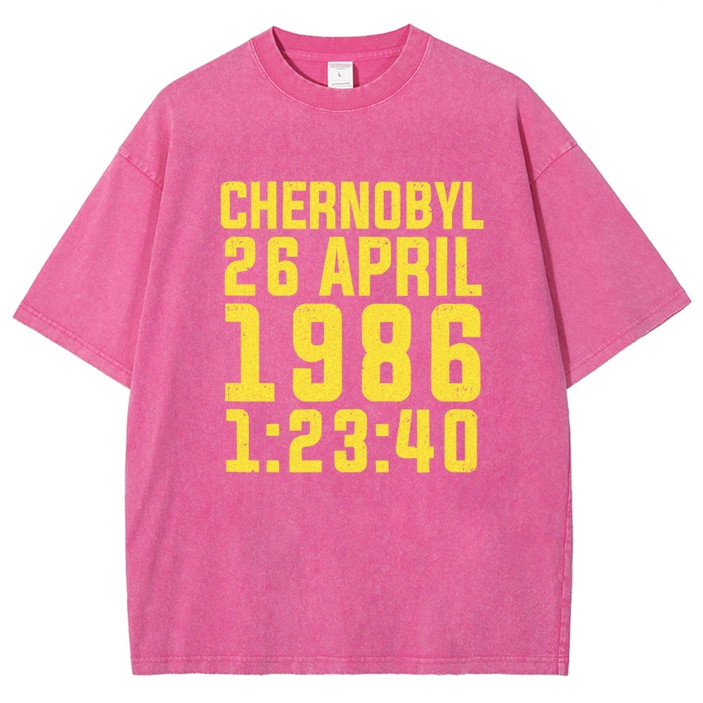 Chernobyl Nuclear Disaster Date And Time Vintage Distressed T-shirt