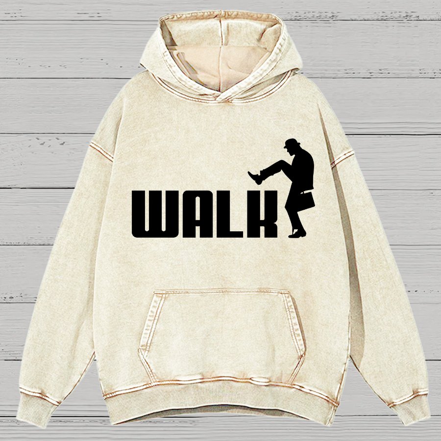 Walk Funny Vintage Distressed Hoodie