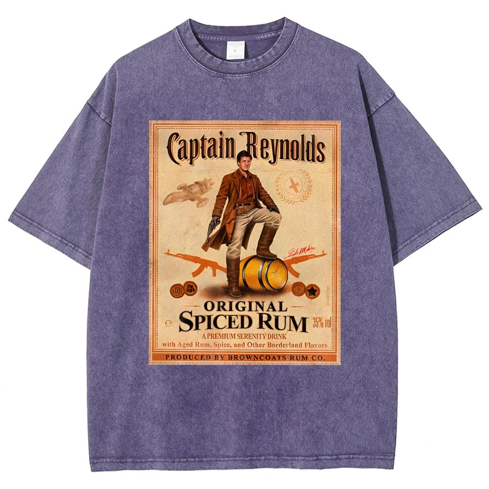 Captain Rogers Spiced Rum Vintage Distressed T-shirt