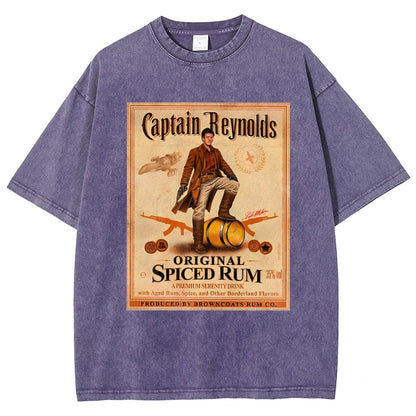 Captain Rogers Spiced Rum Vintage Distressed T-shirt