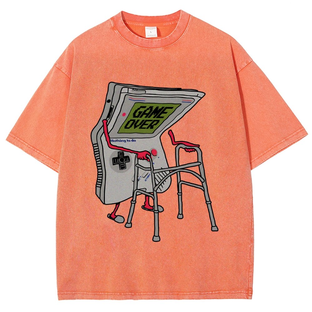 Super Mens Gamer Vintage Distressed T-shirt