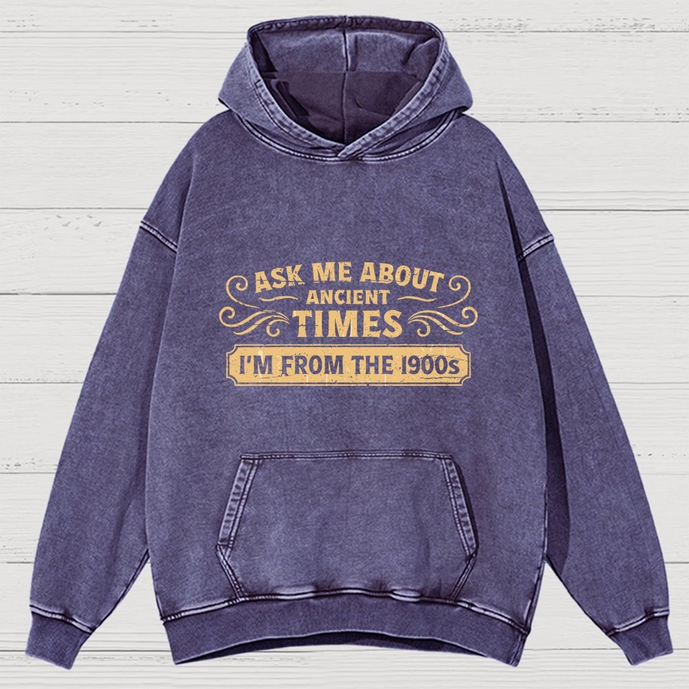 Ask Me About Ancient Times Vintage Distressed Hoodie