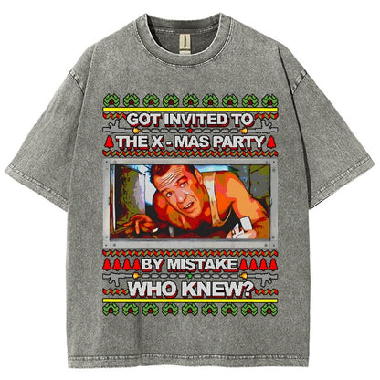 Got invited to the X-mas Party Vintage Distressed T-shirt