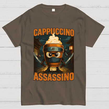 Italian Brainrot Cappuccino Assassino Beverage Coffee Lovers Unisex Geek T-Shirt