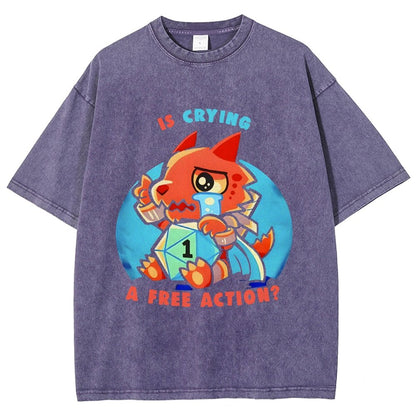 Dragon crying is a free action Vintage Distressed T-shirt