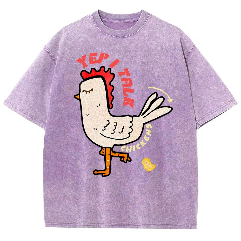 Best Yep I Talk To Chickens Vintage Distressed T-shirt