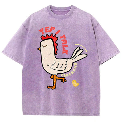Best Yep I Talk To Chickens Vintage Distressed T-shirt