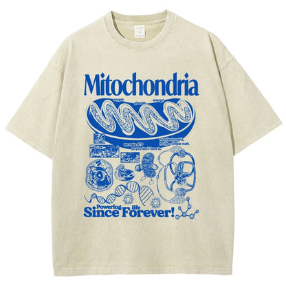 Mitochondria Vintage Science Vintage Distressed T-shirt