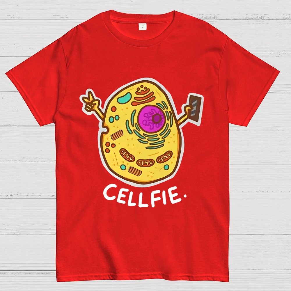 Biology pun Cell-Fie Unisex Geek T-Shirt